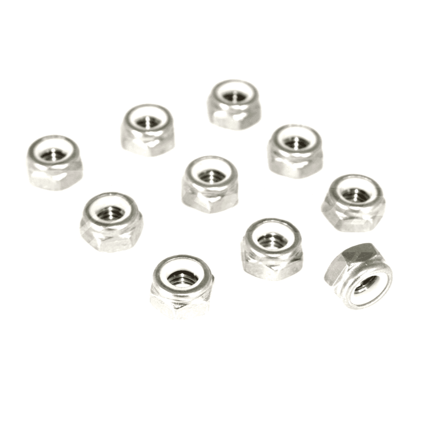 ZSPEC M3-0.5 Nylon Lock Nuts, Stainless SUS304, 10-Pack - ZSD-373817-  DRIVEN - 1