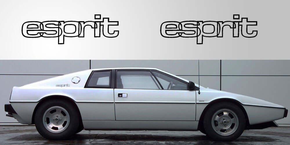 Lotus Esprit Side Decals - sku-50952434221188-sku-50952434253956-sku-50952434286724-sku-50952434319492-sku-50952434352260-  DRIVEN - 1
