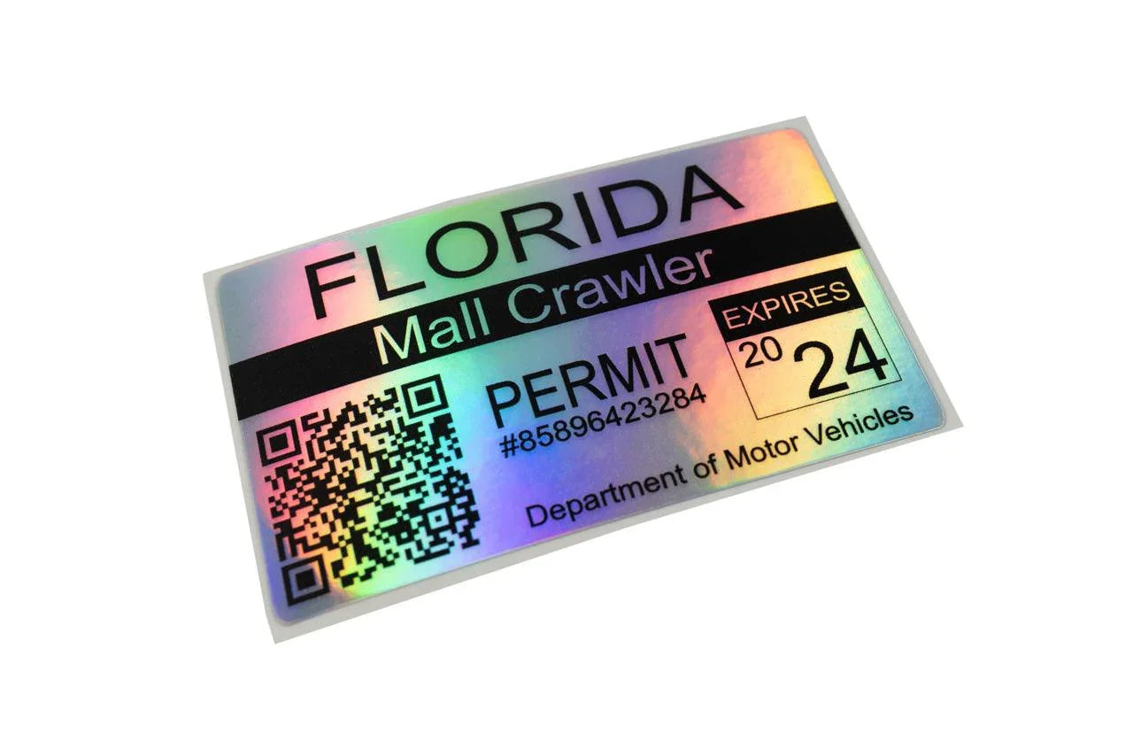 Mall Crawler Permit Sticker 3.5" - All States - sfbMLCRWPT-AL-sfbMLCRWPT-ALH-sfbMLCRWPT-AK-sfbMLCRWPT-AKH-sfbMLCRWPT-AZ-  DRIVEN - 1