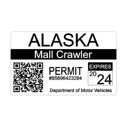 Mall Crawler Permit Sticker 3.5" - All States - sfbMLCRWPT-AL-sfbMLCRWPT-ALH-sfbMLCRWPT-AK-sfbMLCRWPT-AKH-sfbMLCRWPT-AZ-  DRIVEN - 5