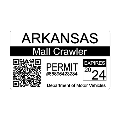 Mall Crawler Permit Sticker 3.5" - All States - sfbMLCRWPT-AL-sfbMLCRWPT-ALH-sfbMLCRWPT-AK-sfbMLCRWPT-AKH-sfbMLCRWPT-AZ-  DRIVEN - 7