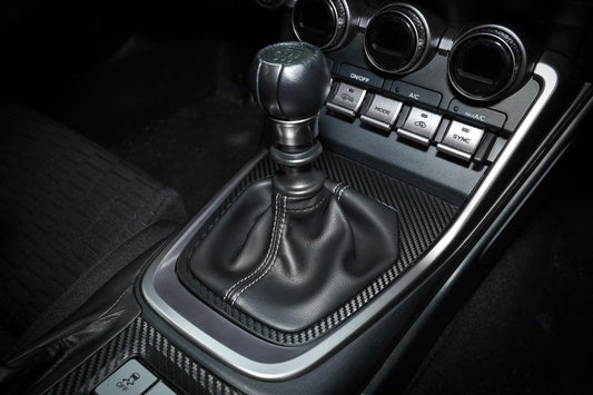 Manual Shifter Part 1 Trim 3D Carbon Overlay fits 2022+ BRZ / GR86 - 22BRZMTTRIMPT1-3DB-  DRIVEN - 1