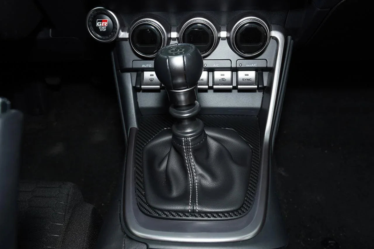 Manual Shifter Part 1 Trim 3D Carbon Overlay fits 2022+ BRZ / GR86 - 22BRZMTTRIMPT1-3DB-  DRIVEN - 2