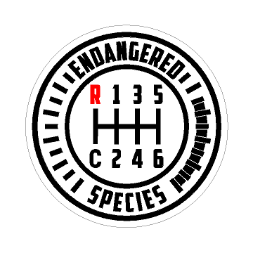 Manual Transmission Endangered Species Sticker - 2021+ Bronco MT - 21BRN6MT-STICKERWH-21BRN6MT-STICKERBK-  DRIVEN - 1