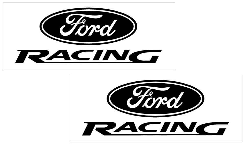 Ford Racing Decal Set - 1.8" x 4.75" - MD-F-05-S-BK-1-MD-F-05-S-BK-2-  DRIVEN - 1