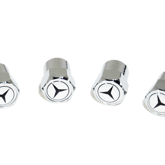 Chrome Valve Stem Tire Caps, Style: Mercedes - ZSD-374593-  DRIVEN - 2