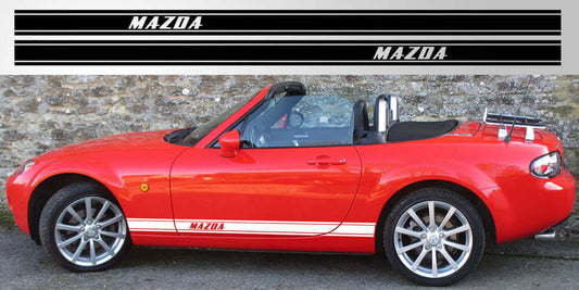 Mazda Miata MX-5 Double Stripe Decal | NA NB NC Premium Vinyl - sku-50952459092100-sku-50952459124868-sku-50952459157636-sku-50952459190404-sku-50952459223172-  DRIVEN - 1