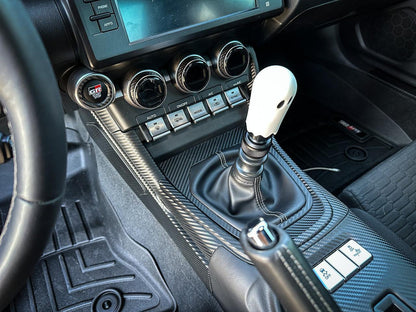 Middle Trim 3D Carbon Overlay (2 Pieces) - 2022+ BRZ / GR86 - 22BRZSHIFT3-3DBL-22BRZSHIFT3-3DBR-  DRIVEN - 3