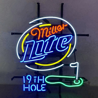 Miller Lite 19th Hole Golf Neon Signs Light - ME329-  DRIVEN - 1
