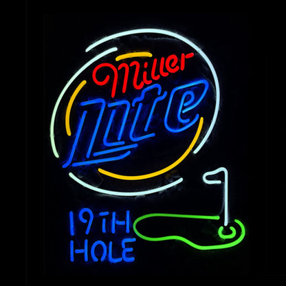Miller Lite 19th Hole Golf Neon Signs Light - ME329-  DRIVEN - 2