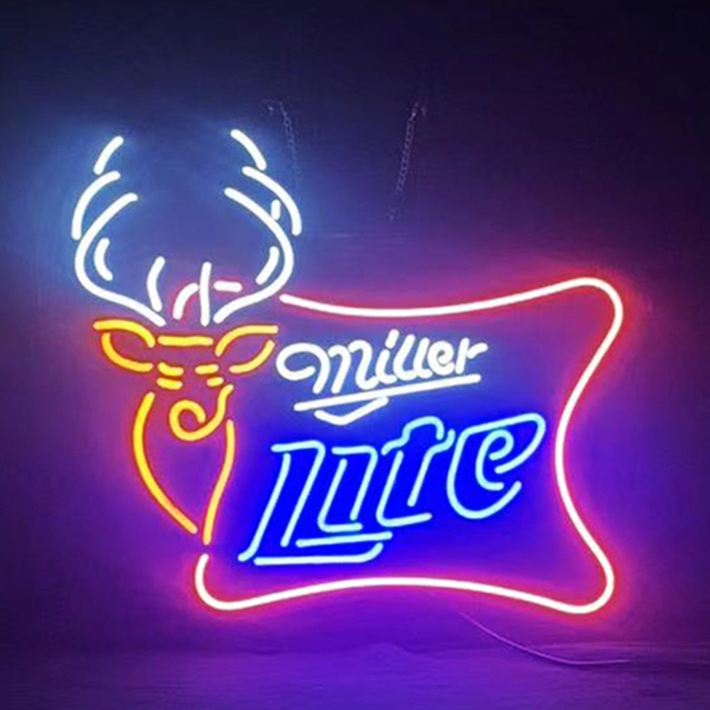 Miller Lite Deer Neon Signs - MA062-  DRIVEN - 1