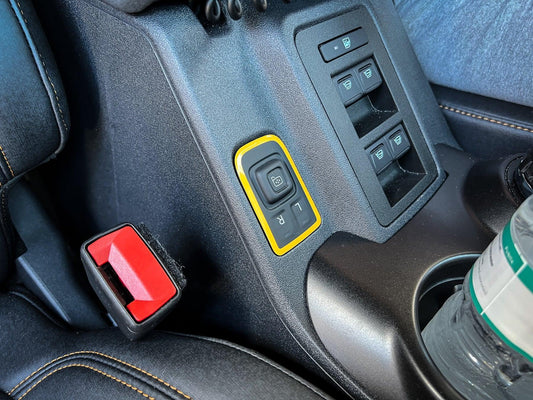 Mirror Adjustment Switch Outline Overlay - 2021+ Bronco - 21BRONCOOLMR-BO-21BRONCOOLMR-BG-21BRONCOOLMR-OR-21BRONCOOLMR-RD-21BRONCOOLMR-BL-  DRIVEN - 1