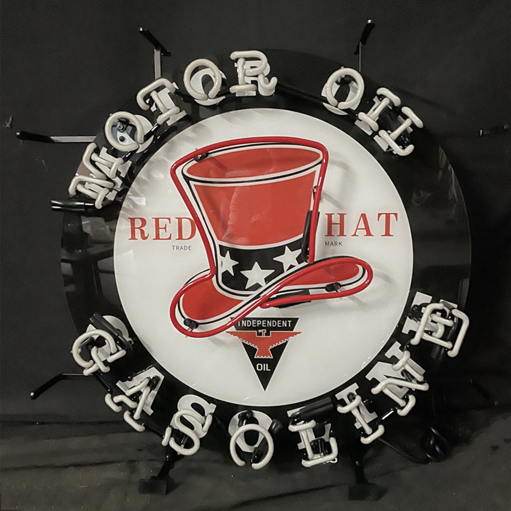Motor Oil Gasoline Red Hats Neon Signs Light - MA037-  DRIVEN - 3