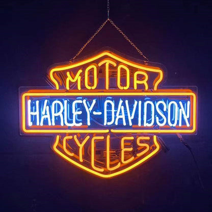 Orange Motorcycle Harley Davidson Neon Signs Light - ME094-ME095-  DRIVEN - 2