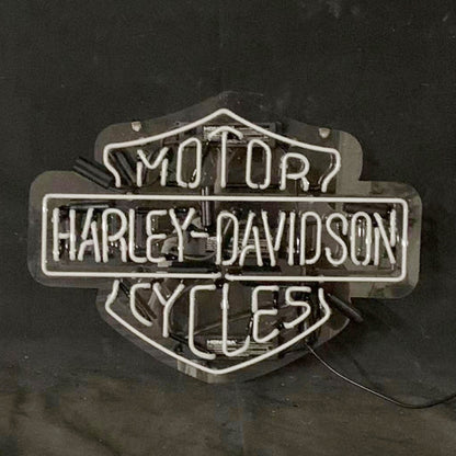 White Harley Davidson Motorcycle Neon Signs Light - ME094C-  DRIVEN - 4
