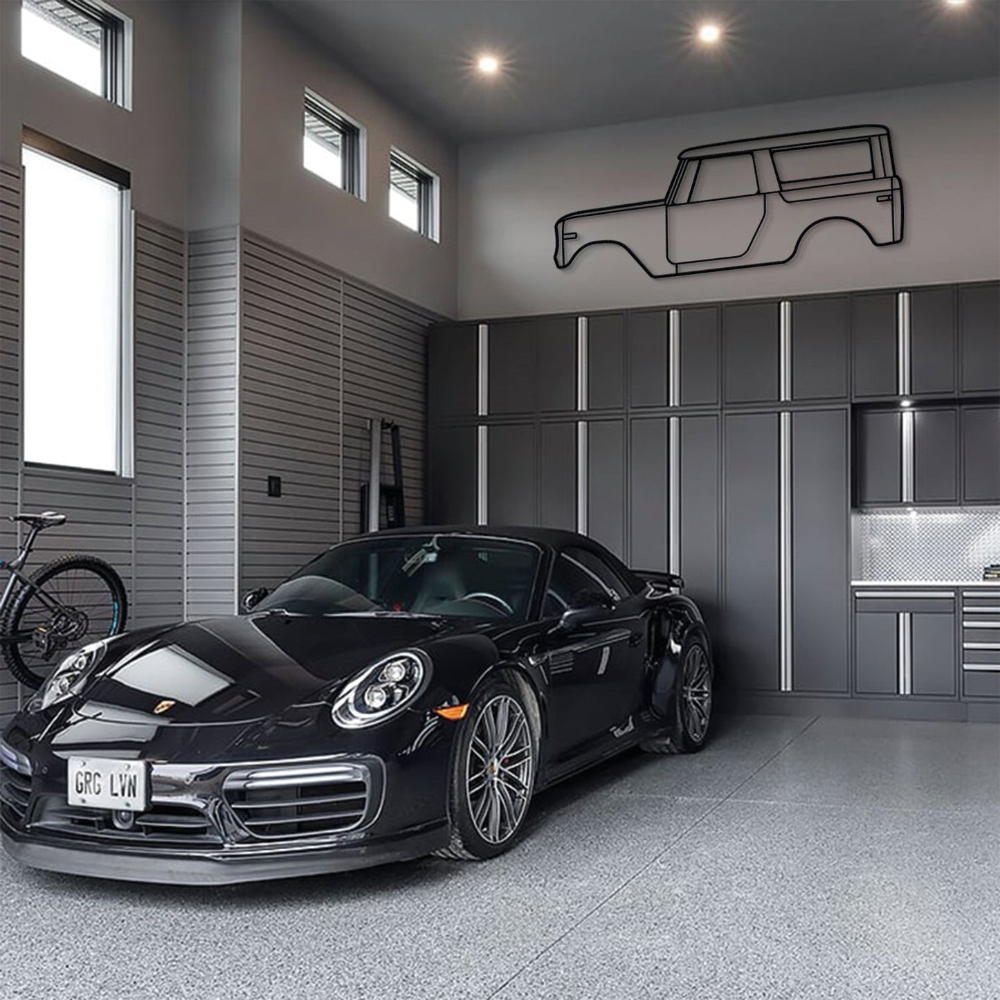 1970 Internatıonal Scout 800 A Metal Car Wall Art - MT0135 - MT0135B49L-MT0135B69L-MT0135B80L-MT0135B99L-MT0135B120L-  DRIVEN - 5