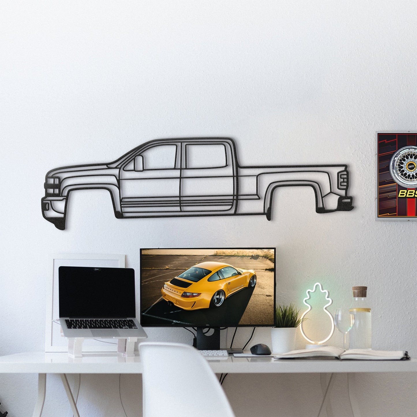 2015  Silverado 2500HD Metal Car Wall Art - MT0516 - MT0516B49L-MT0516B69L-MT0516B80L-MT0516B99L-MT0516B120L-  DRIVEN - 8