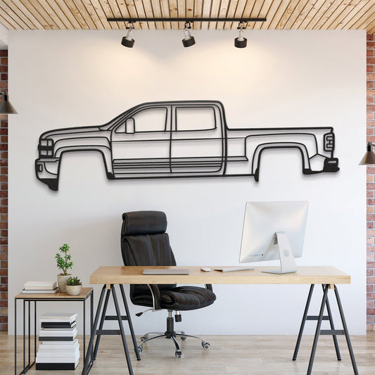 2015  Silverado 2500HD Metal Car Wall Art - MT0516 - MT0516B49L-MT0516B69L-MT0516B80L-MT0516B99L-MT0516B120L-  DRIVEN - 1