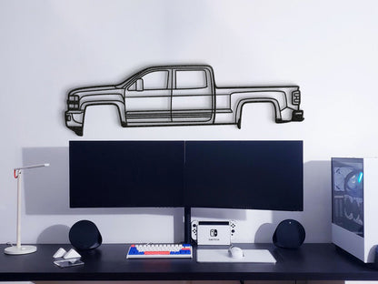 2015  Silverado 2500HD Metal Car Wall Art - MT0516 - MT0516B49L-MT0516B69L-MT0516B80L-MT0516B99L-MT0516B120L-  DRIVEN - 2