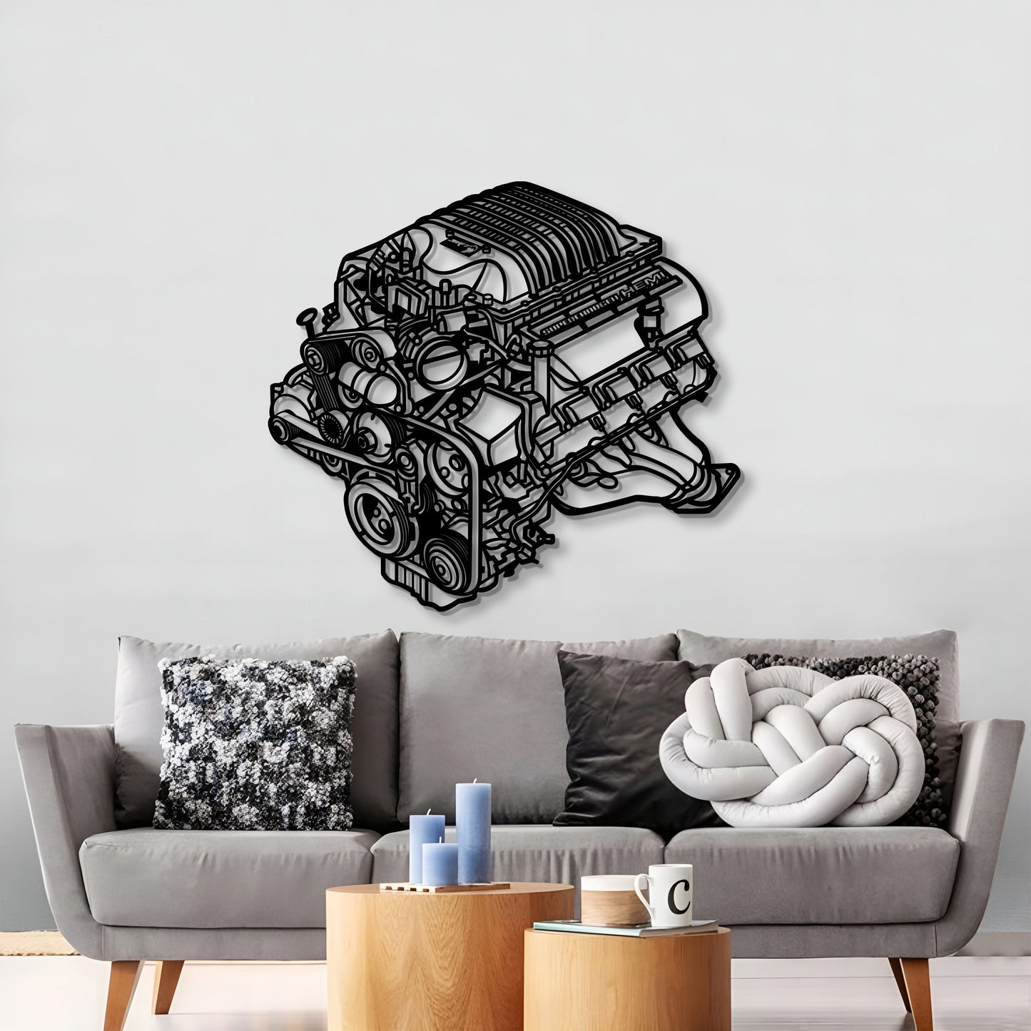 2018 Challenger HEMI Metal Engine Block Wall Art - MTEB-0002 - MTEB-0002B99-MTEB-0002B120-MTEB-0002B138-  DRIVEN - 4