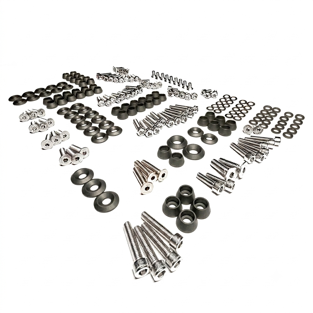 ZSPEC Stage-3 Dress Up Bolts® Fastener Kit for '11-14 Ford Mustang V6 S197, Stainless & Billet - ZSD-754982-  DRIVEN - 22