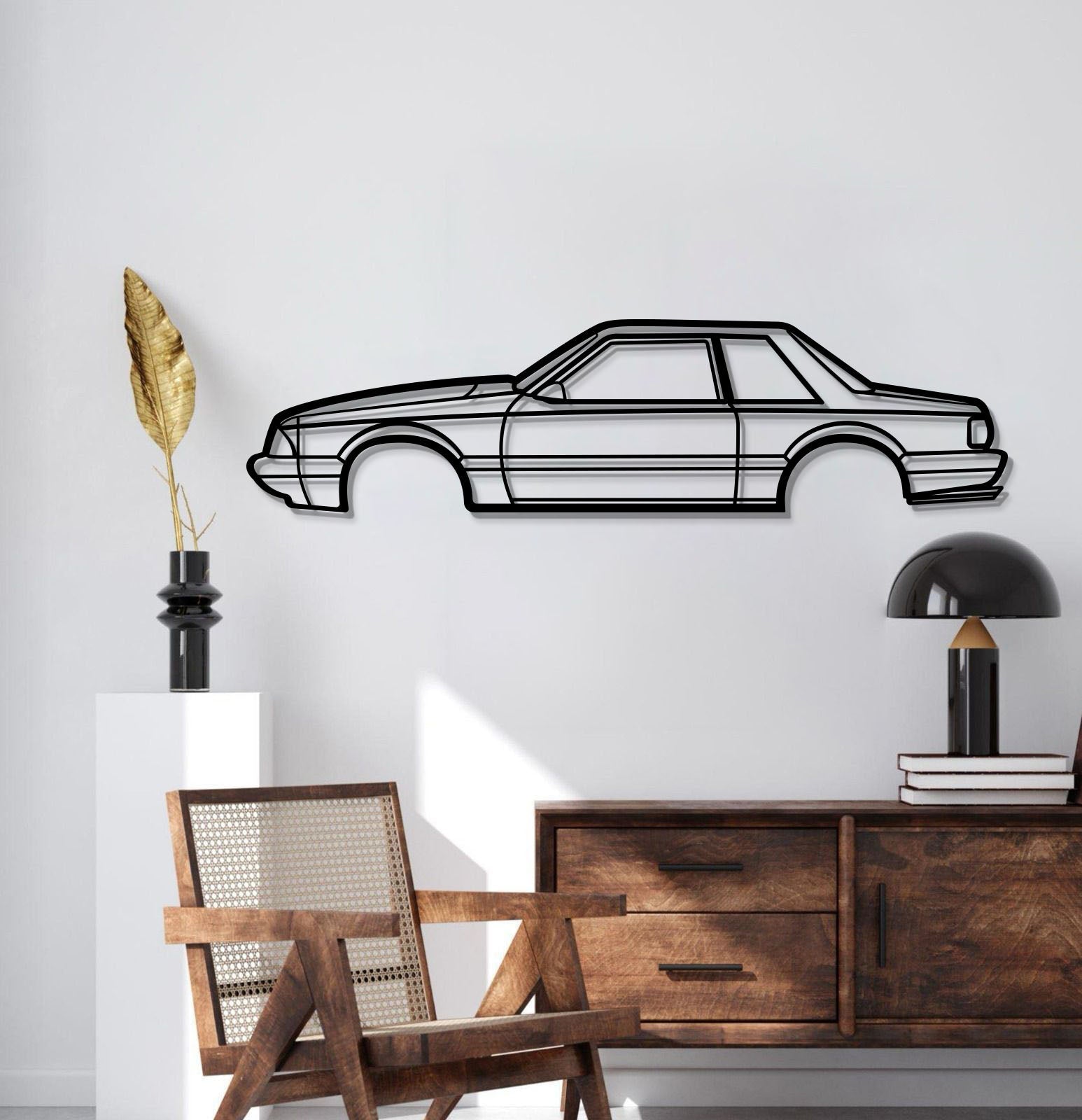 1989 Mustang Foxbody Metal Car Wall Art - MT0225 - MT0225B49L-MT0225B69L-MT0225B80L-MT0225B99L-MT0225B120L-  DRIVEN - 3