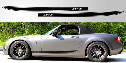 Mazda Miata MX-5 NC Door Stripe Decal | Gen 3 MX5 Logo Vinyl Graphics - sku-50952454013060-sku-50952454045828-sku-50952454078596-sku-50952454111364-sku-50952454144132-  DRIVEN - 1