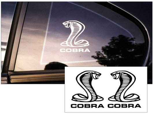 Cobra Snake Decal Set - Cobra Name Below - 4" Tall - N054-BK-1-N054-BK-2-  DRIVEN - 1