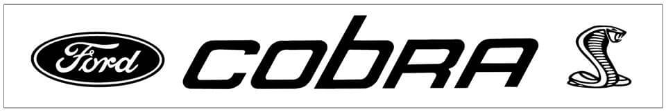 Cobra Snake with Ford Oval Windshield Decal - 4" x 32" - N183-SL-1-N183-SL-2-  DRIVEN - 1