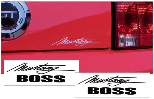 Mustang Boss Script Decal Set - 2.25" x 8" - N543-MBO-BK-1-N543-MBO-BK-2-  DRIVEN - 1