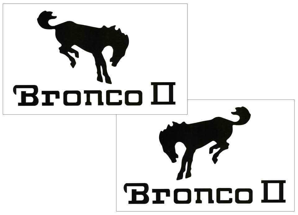 Ford Bronco II Decal Set - 6" x 10" - N722-BK-1-N722-BK-2-  DRIVEN - 1