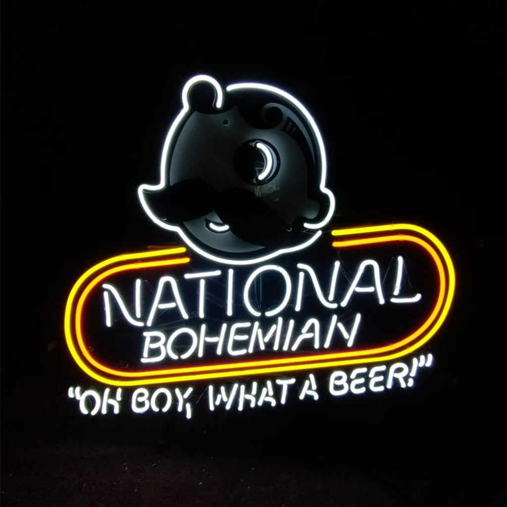 National Bohemian "Oh Boy,What a Beer!“ Neon Signs Light - MA070-  DRIVEN - 2