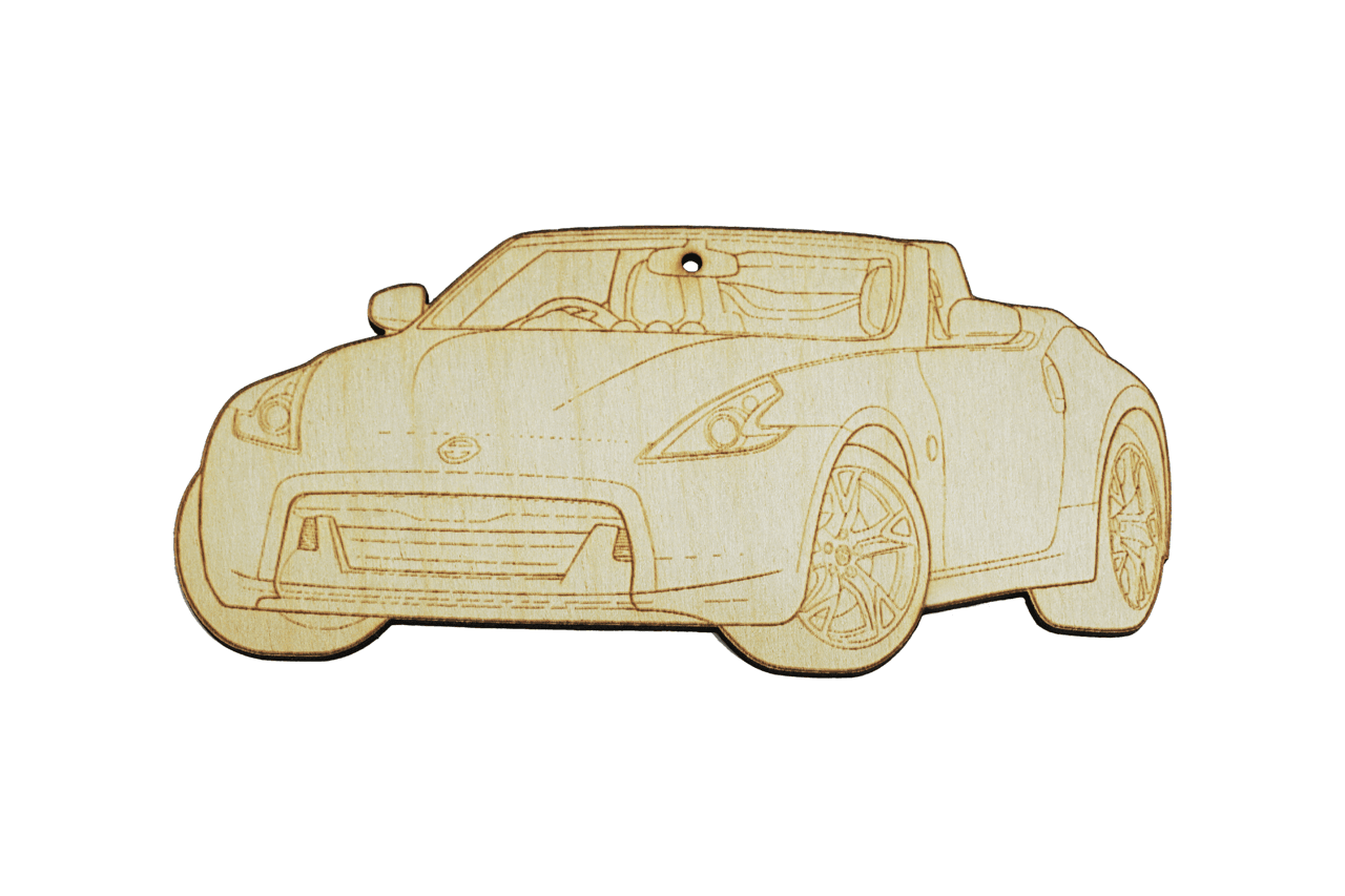 ZSPEC Laser-Engraved Wood Ornament, Style: Nissan 370z Roadster, Birch - ZSD-767159-  DRIVEN - 1
