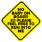 No Baby On Board Sticker 5