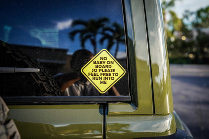 No Baby On Board Sticker 5" - Universal - nobebeonboard5-  DRIVEN - 2