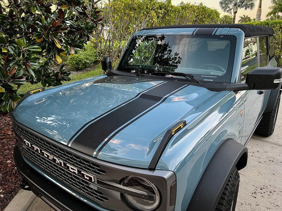 Offset Racing Hood Stripes V1 - 2021+ Bronco - 21BRONCOSTROFF-MB-21BRONCOSTROFF-MBX2-21BRONCOSTROFF-GB-21BRONCOSTROFF-GBX2-21BRONCOSTROFF-BO-  DRIVEN - 1