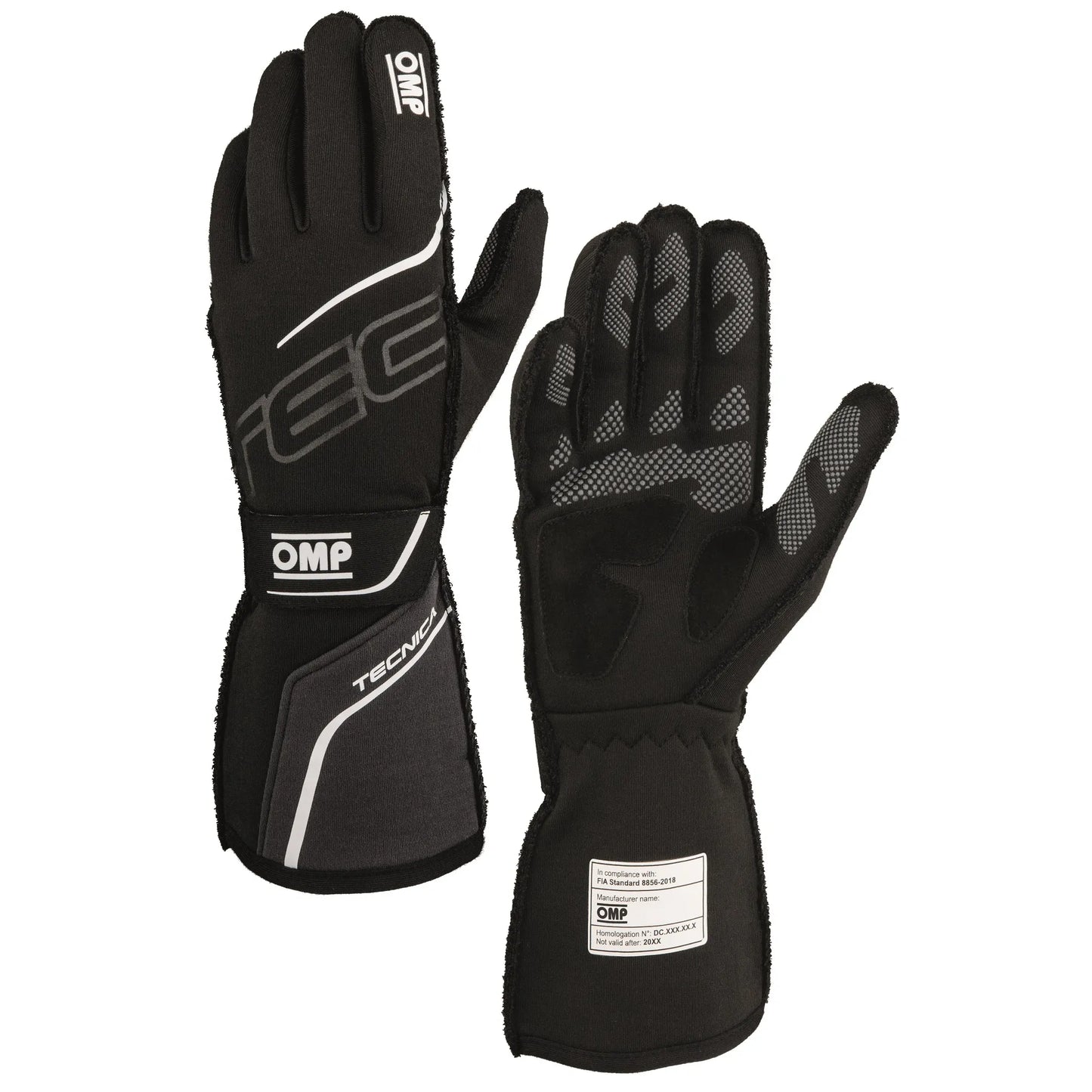 OMP | Racing Gloves | Tecnica Race Gloves | FIA 8856-2018 - IB0-0779-A01-077-L-IB0-0779-A01-077-M-IB0-0779-A01-077-S-IB0-0779-A01-077-XL-IB0-0779-A01-077-XS-  DRIVEN - 1