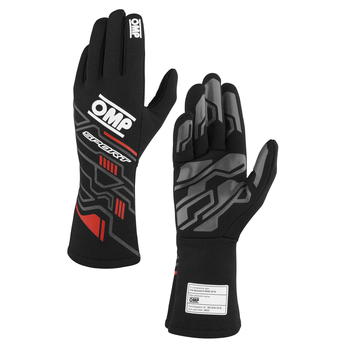 OMP | Sport Racing Gloves | FIA 8856-2018 - IB0-0777-B01-073-XS-  DRIVEN - 4