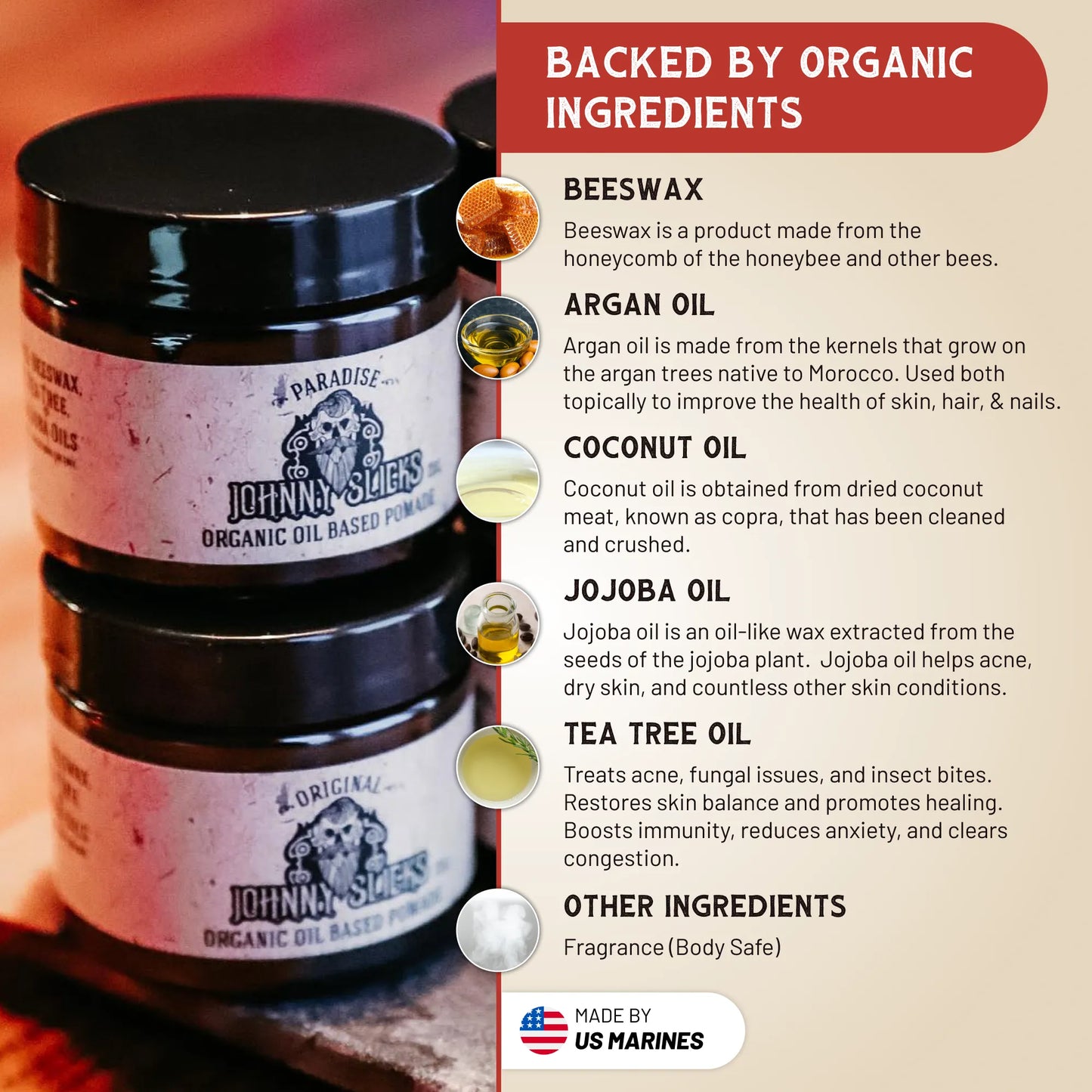 Organic Oil Based Pomade - 4OZOGOBP-4OZRUGOBP-4OZPAROBP-  DRIVEN - 3