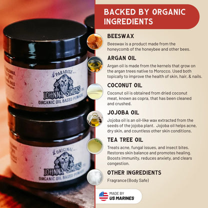 Organic Oil Based Pomade - 4OZOGOBP-4OZRUGOBP-4OZPAROBP-  DRIVEN - 3