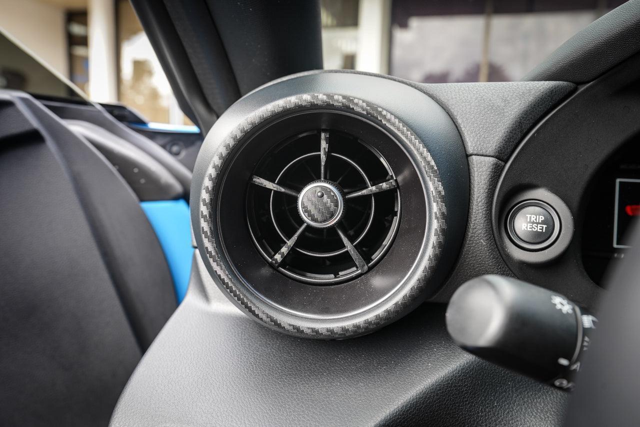Outer AC Vent Trim 3D Carbon Overlays - 2022+ BRZ / GR86 - 22BRZACOUTTRIM-3DB-  DRIVEN - 1