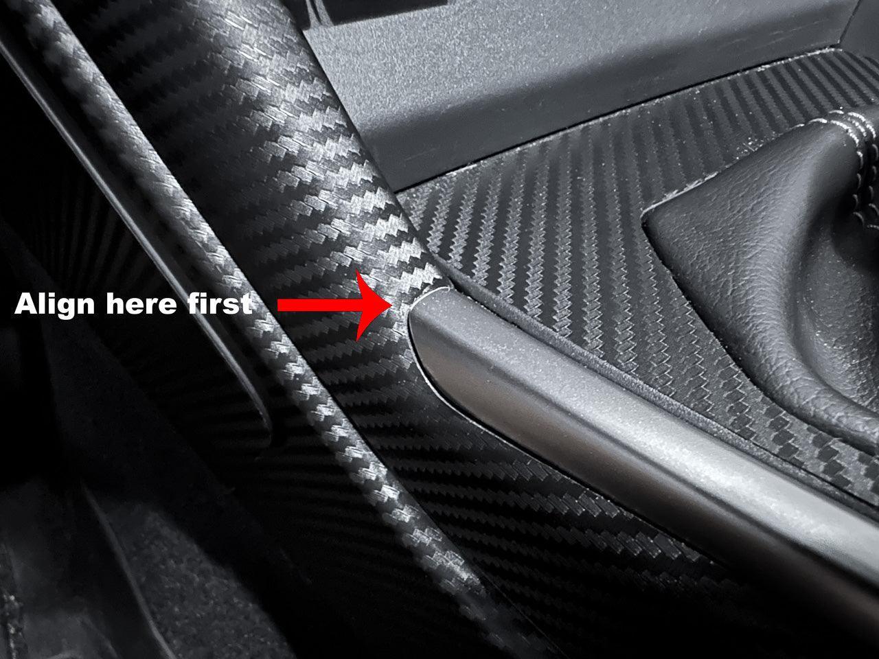 Outer Shifter Trim 3D Carbon Overlay - 2022+ BRZ / GR86 - 22BRZSHIFT2-3DBL-22BRZSHIFT2-3DBR-  DRIVEN - 4