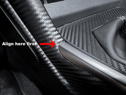 Outer Shifter Trim 3D Carbon Overlay - 2022+ BRZ / GR86 - 22BRZSHIFT2-3DBL-22BRZSHIFT2-3DBR-  DRIVEN - 4