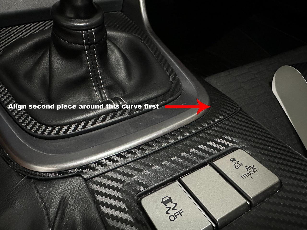 Outer Shifter Trim 3D Carbon Overlay - 2022+ BRZ / GR86 - 22BRZSHIFT2-3DBL-22BRZSHIFT2-3DBR-  DRIVEN - 5