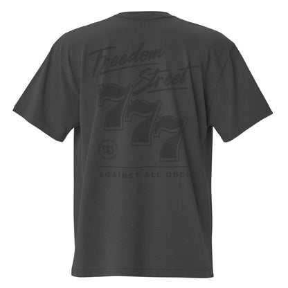 Black-out Lucky 7's Oversized Faded T-shirt