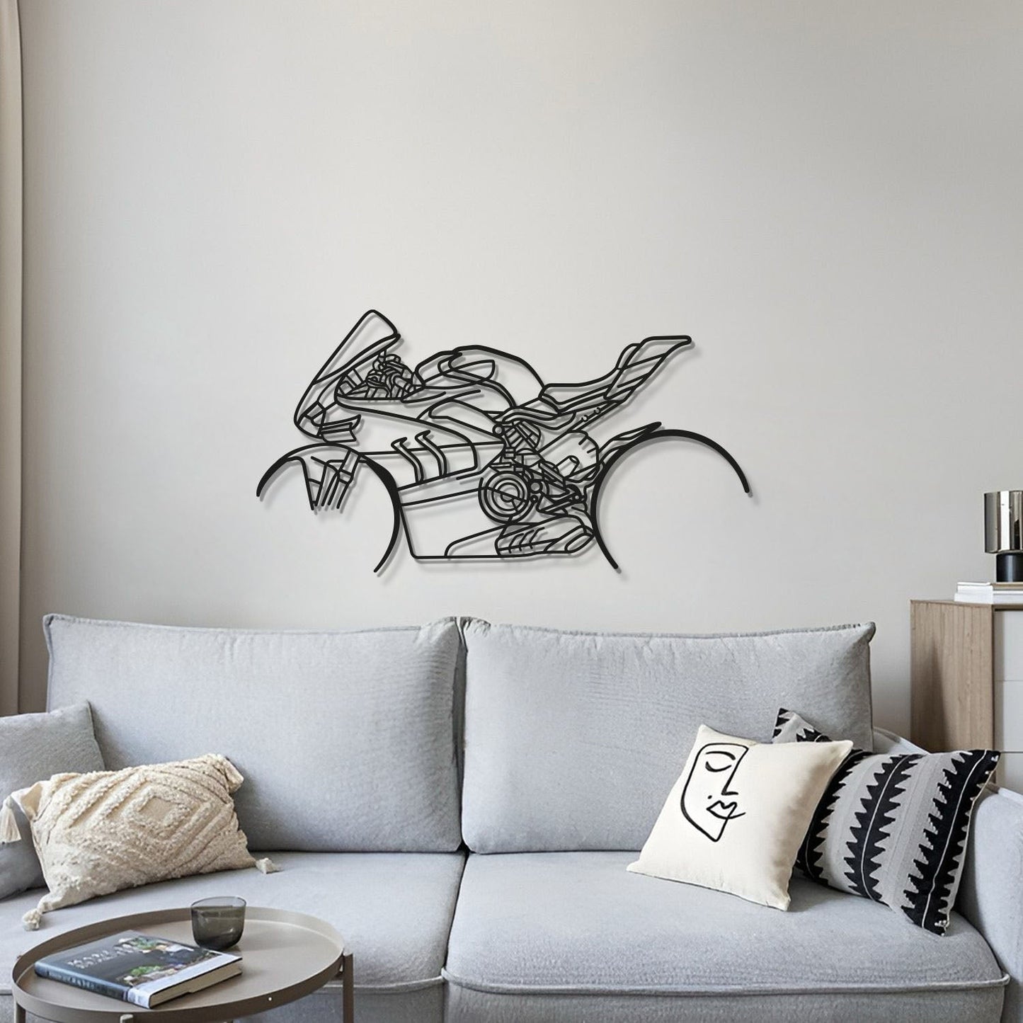 V4SP Metal Motorcycle Wall Art - MT1105 - MT1105B49L-MT1105B69L-MT1105B80L-MT1105B99L-MT1105B115L-  DRIVEN - 4