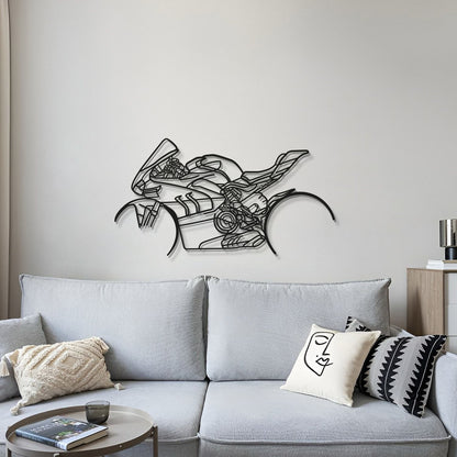 V4SP Metal Motorcycle Wall Art - MT1105 - MT1105B49L-MT1105B69L-MT1105B80L-MT1105B99L-MT1105B115L-  DRIVEN - 4