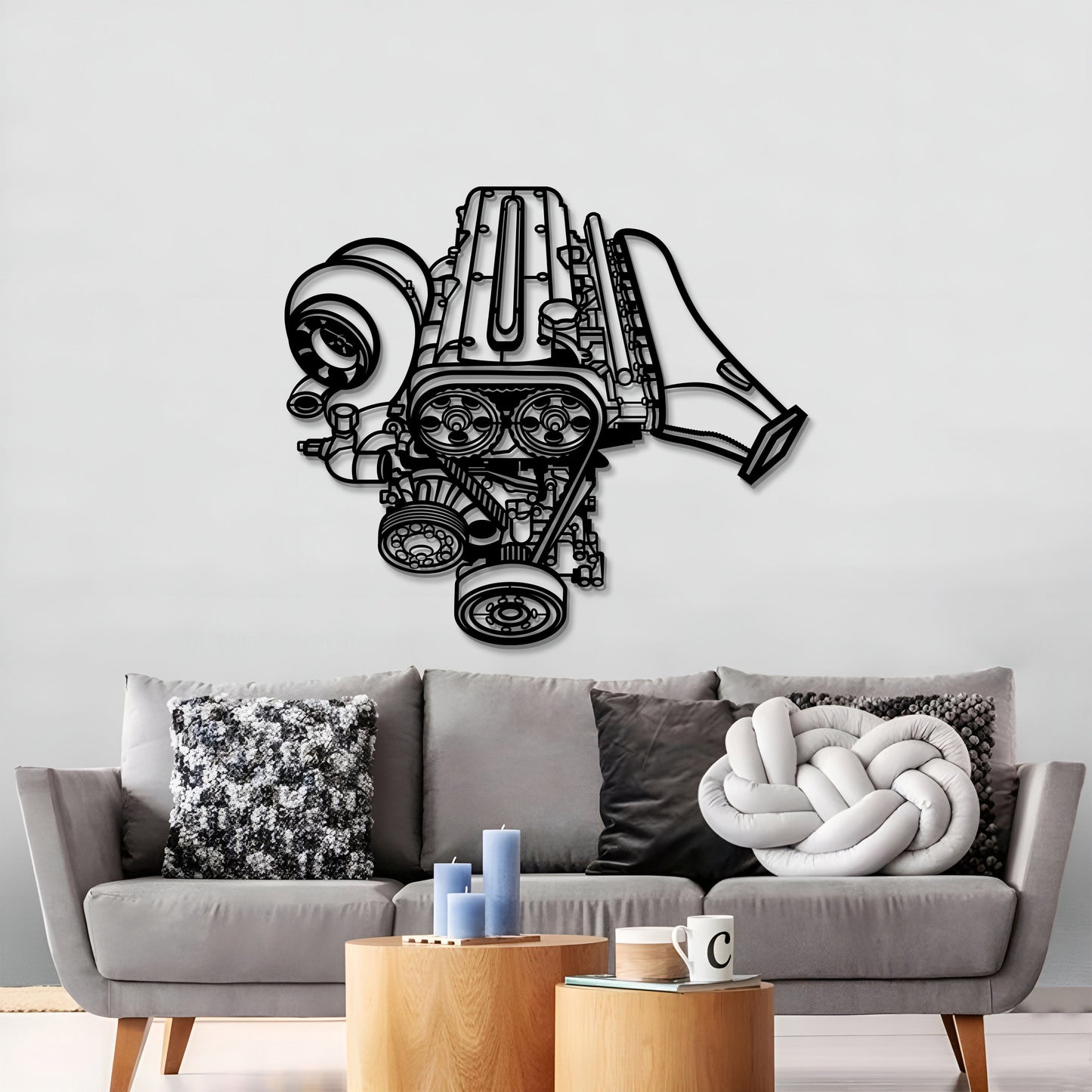 2JZ Metal Engine Block Wall Art - MTEB-0001 - MTEB-0001B99-MTEB-0001B120-MTEB-0001B138-  DRIVEN - 4