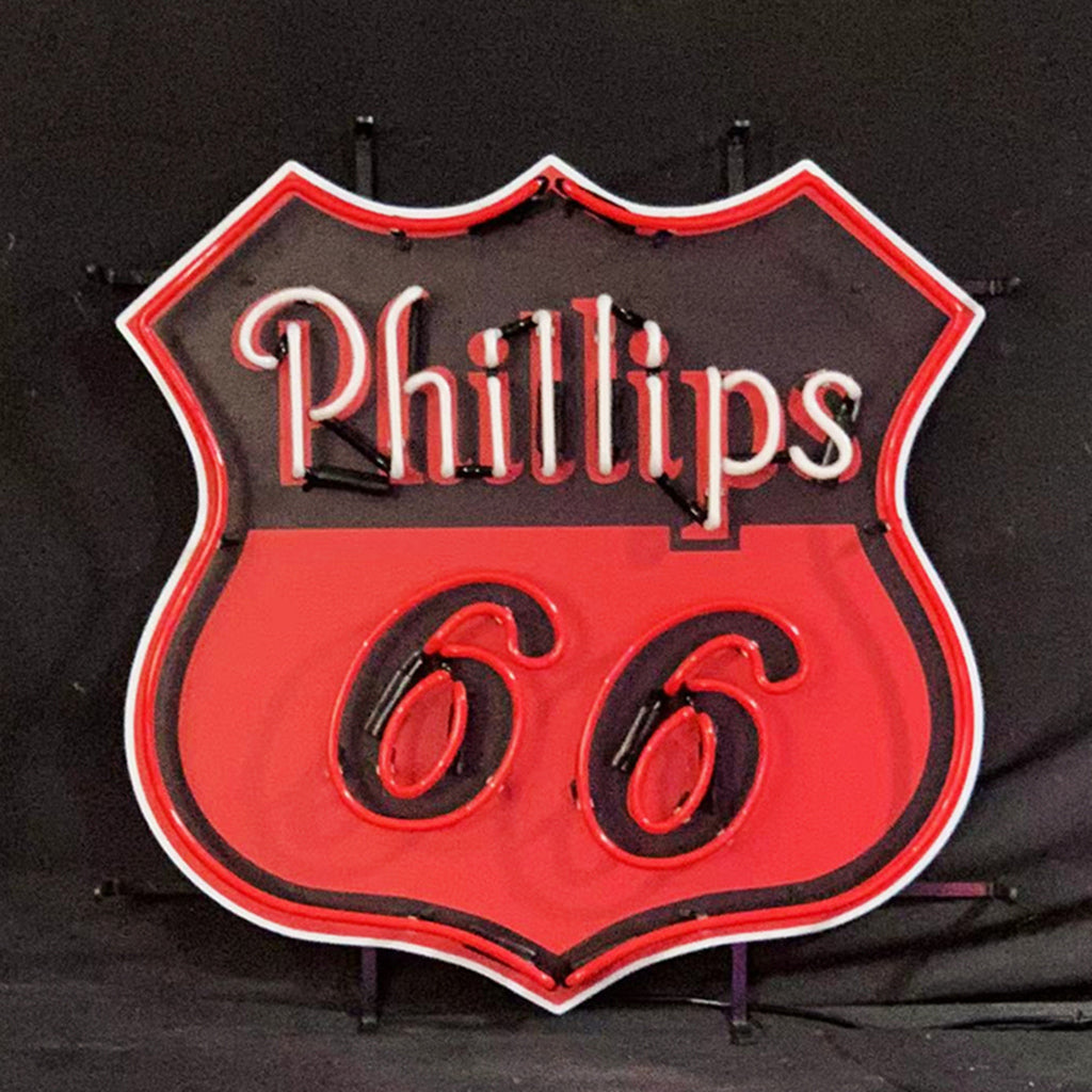 Phillips 66 Gasoline Neon Sign Light Glass - ME484-  DRIVEN - 4