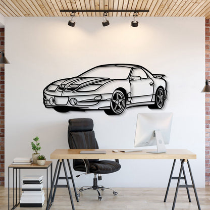 2002 Transam WS6 Perspective Metal Car Wall Art - MT1285 - MT1285B69L-MT1285B80L-MT1285B99L-MT1285B115L-MT1285B140L-  DRIVEN - 1